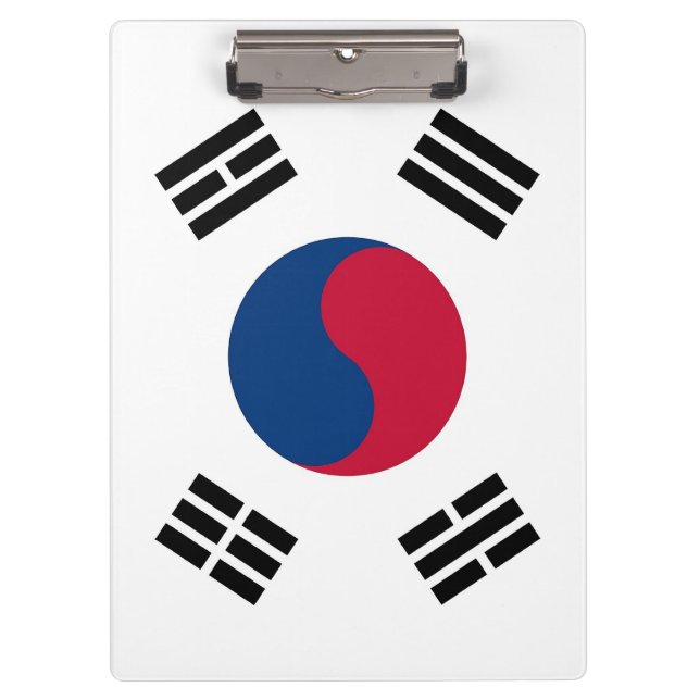Patriotic Clipboard with flag of South Korea (Front)