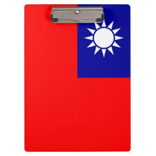 Patriotic Clipboard with flag of Taiwan