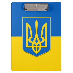 Patriotic Clipboard with flag of Ukraine