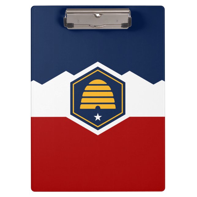 Patriotic Clipboard with flag of Utah, USA (Front)