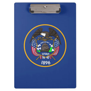 Patriotic Clipboard with flag of Utah, USA