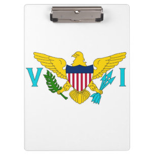 Patriotic Clipboard with flag of Virgin Islands