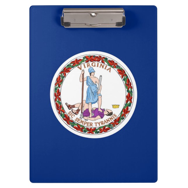Patriotic Clipboard with flag of Virginia, USA (Front)