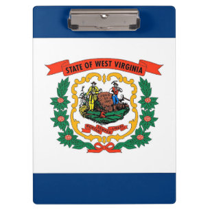 Patriotic Clipboard with flag of West Virginia USA