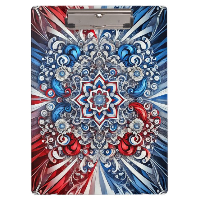 Patriotic Clipboard with French Colours Design (Front)