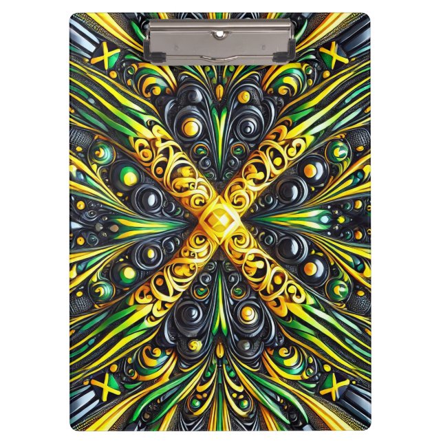 Patriotic Clipboard with Jamaican Colours (Front)