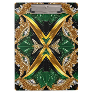 Patriotic Clipboard with Jamaican Colours