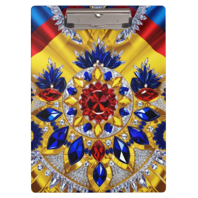 Patriotic Clipboard with Romanian Colours (Front)
