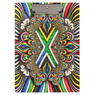 Patriotic Clipboard with South African Colours