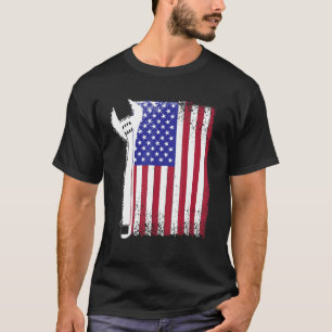 Patriotic Cnc Machine Operator American Us Flag Ma T-Shirt