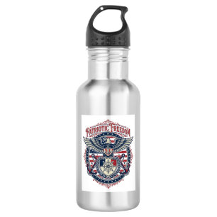 Patriotic Coastal Preppy Vector Graphic Tee 532 Ml Water Bottle