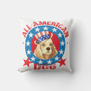 Patriotic Cocker Cushion