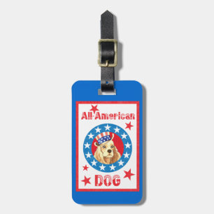Patriotic Cocker Luggage Tag