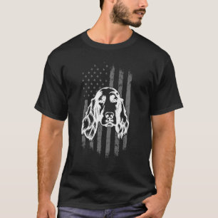 Patriotic Cocker Spaniel American Flag Dog T-Shirt