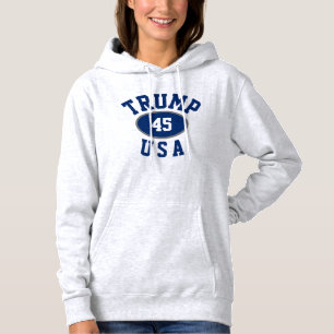 Patriotic college style classic Trump 45 Hoody