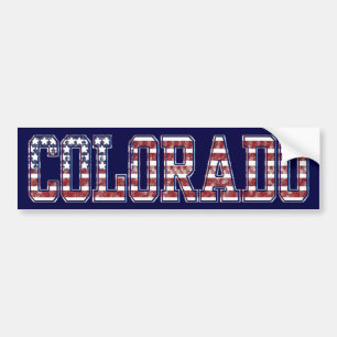 PATRIOTIC COLORADO BUMPER STICKER