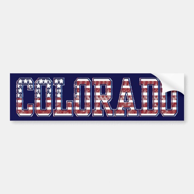 PATRIOTIC COLORADO BUMPER STICKER (Front)
