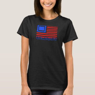 Patriotic Colorado Usa Flag Souvenir Coloradan Loc T-Shirt