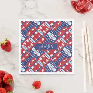 Patriotic Colours July 4th Napkin