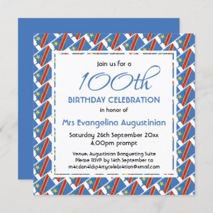 Patriotic CONGO DRC Customisable ANY AGE Birthday Invitation