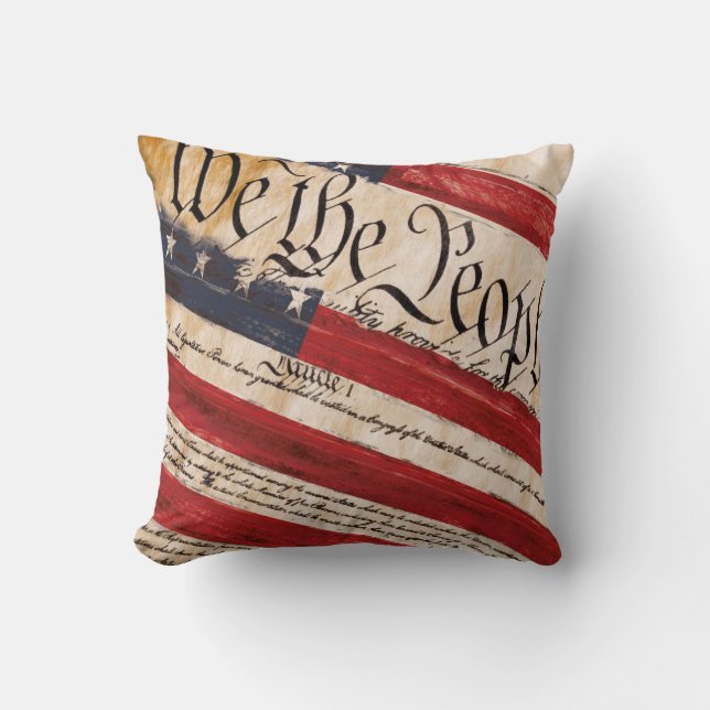 Patriotic Constitution Pillow (Front)