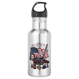 Patriotic Construction USA Vintage 532 Ml Water Bottle
