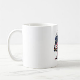 Patriotic Construction USA Vintage Coffee Mug