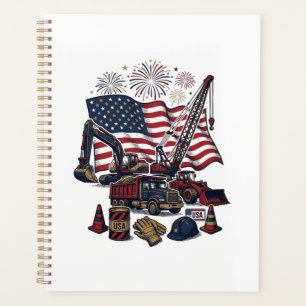 Patriotic Construction USA Vintage Planner