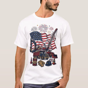 Patriotic Construction USA Vintage T-Shirt