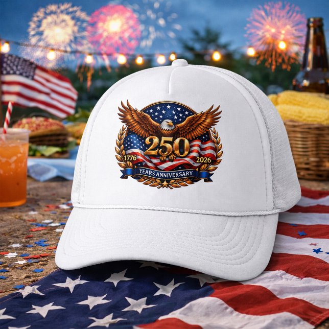 Patriotic Copper Wings of Liberty Emblem Trucker Hat (Creator Uploaded)