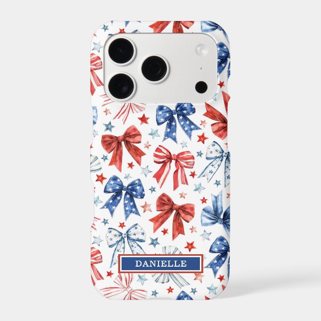 Patriotic Coquette Bows Monogrammed (Back)