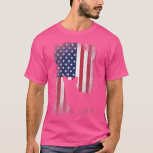 Patriotic Corgi American Flag Cool Dog Lover  T-Shirt
