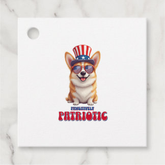Patriotic Corgi - Pawsitively Patriotic Favour Tags