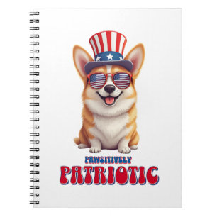 Patriotic Corgi - Pawsitively Patriotic Notebook