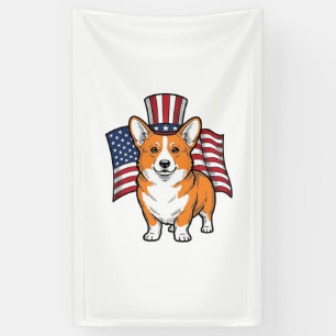Patriotic Corgi Vintage Engraving Shirt Design_1 Banner