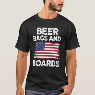Patriotic Cornhole Player 4th Of July Beer Bags An T-Shirt