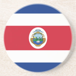 Patriotic Costa Rica Flag Coaster