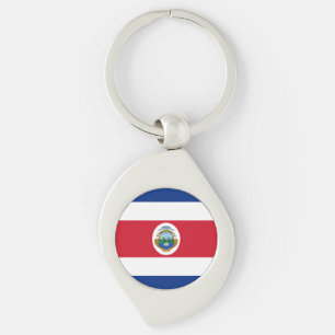 Patriotic Costa Rica Flag Key Ring