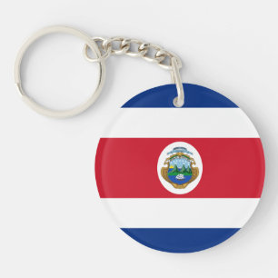 Patriotic Costa Rica Flag Key Ring