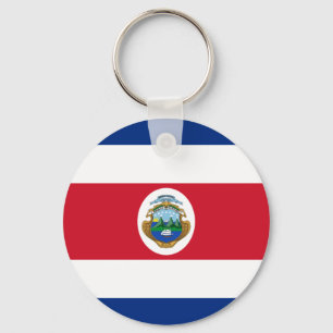 Patriotic Costa Rica Flag Key Ring