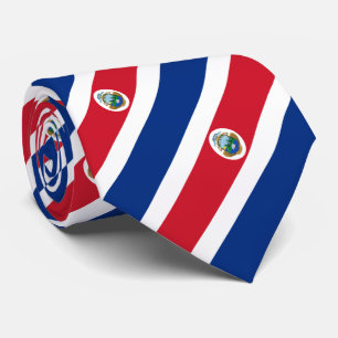 Patriotic Costa Rica Flag Tie