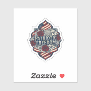 Patriotic Cottage Garden Vector Graphic Tee_1