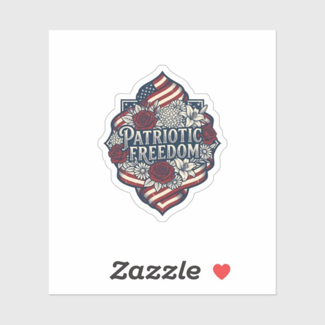 Patriotic Cottage Garden Vector Graphic Tee_1 (Sheet)