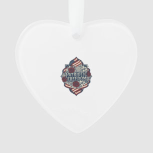 Patriotic Cottage Garden Vector Graphic Tee_1 Ornament