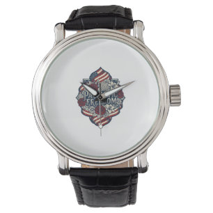 Patriotic Cottage Garden Vector Graphic Tee_1 Watch