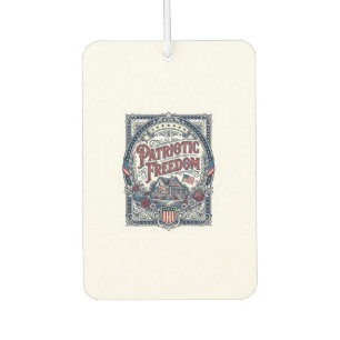 Patriotic Cottage Garden Vector Graphic Tee Car Air Freshener