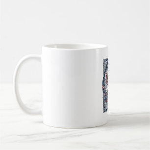 Patriotic Cottage Garden Vector Graphic Tee Coffee Mug