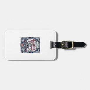Patriotic Cottage Garden Vector Graphic Tee Luggage Tag