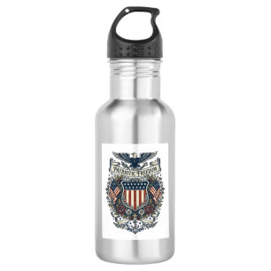 Patriotic Cottagecore America Vector Graphic Tee 532 Ml Water Bottle