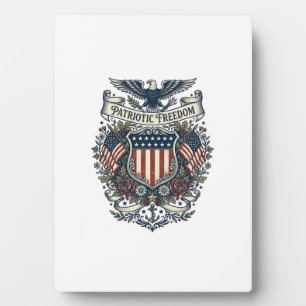 Patriotic Cottagecore America Vector Graphic Tee Plaque